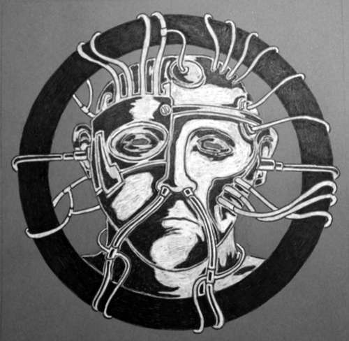 Untitled
Black and white ink on grey paper.

Copyright © M. Larsson. All rights reserved.
