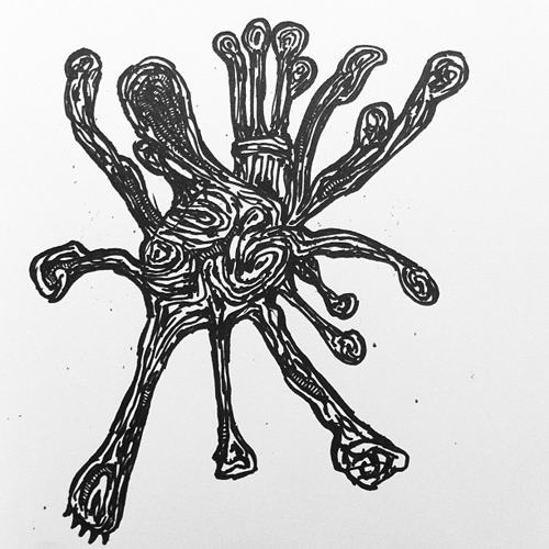 Bacteria/Virus
Ink on paper.

Copyright © M. Larsson. All rights reserved.
