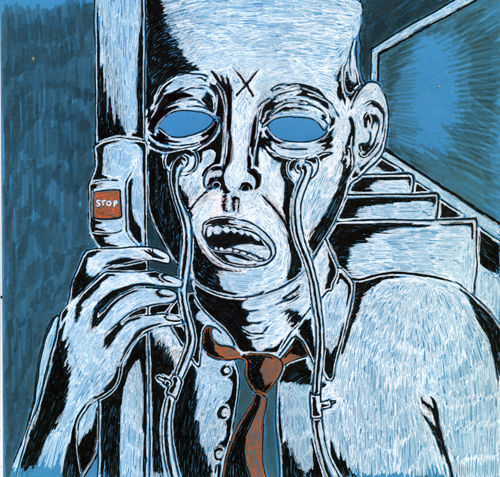 K's breakdown at the bus
Colored pencils on blue paper.
21 x 29 cm - Price: $460
Buy? - Use the [url=https://germnest.com/Gallery/contact.php?referer=edit_one_pic.php%3Fid%3D72%26what%3Dpicture]Contact Form[/url]

Copyright © M. Larsson. All rights reserved.
