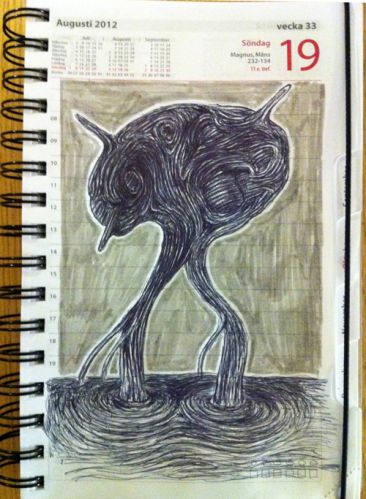 It came from next door
Ink on calendar.

Copyright © M. Larsson. All rights reserved.

