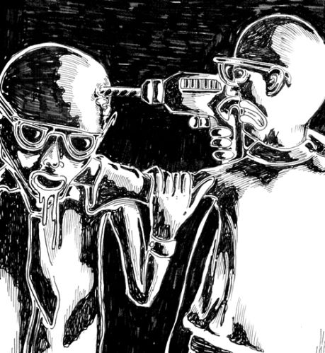 I'm gonna drill your brain out, motherfucker.
Ink on paper.
24 x 22 cm - Price: $320
Buy? - Use the [url=https://germnest.com/Gallery/contact.php?referer=edit_one_pic.php%3Fid%3D72%26what%3Dpicture]Contact Form[/url]

Copyright © M. Larsson. All rights reserved.
