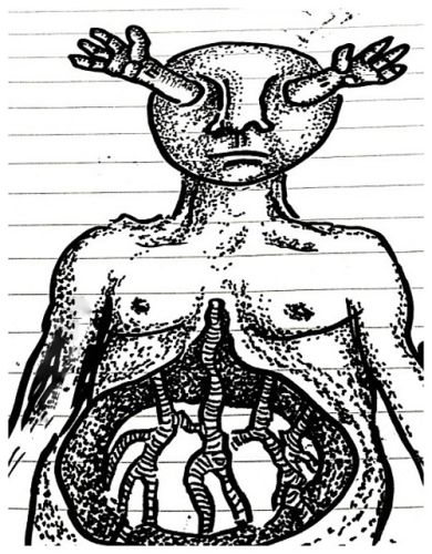 Satan decides to finish off Norrköping
Ink on paper.

Copyright © M. Larsson. All rights reserved.
