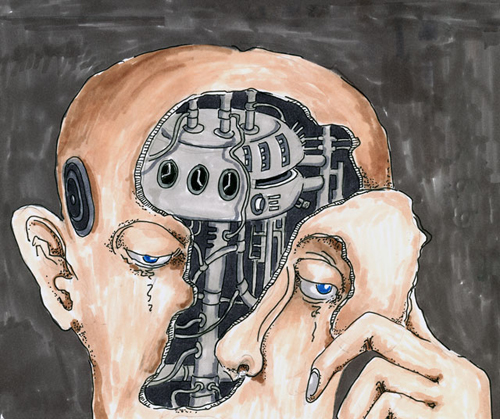 My long-awaited face-reveal on YouTube
Ink and markers on paper.

Copyright © M. Larsson. All rights reserved.
